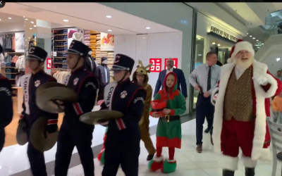 Santa Marches to the Beat of Conant Drumline