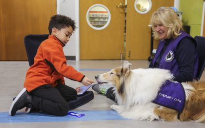 Arlington Heights Memorial Library Building its Pet Therapy Program